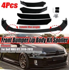 Spoiler splitter paraurti anteriore labbro nero lucido per Vw Golf MK6 GTI 2010-2013