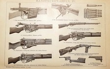 1897 Antica Stampa = FUCILI ANTICHI = Armi Militaria =  OLD PRINT#