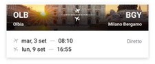 Biglietto Aereo Olbia-Bergamo