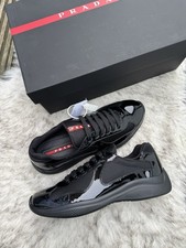 Sneakers Prada Americas Cup in pelle verniciata nere | UK11 US12 EU45 | Trainer