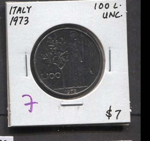 1973 italy 100 unc - l-,