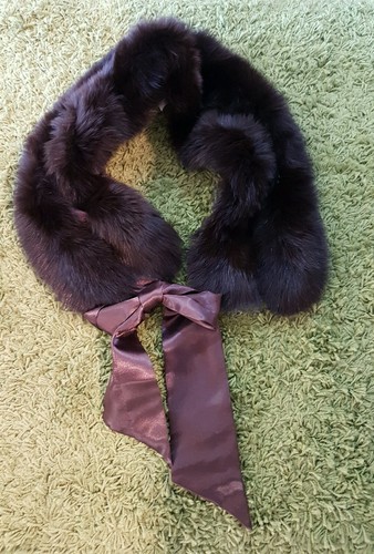 Collo pelliccia marrone - collo,