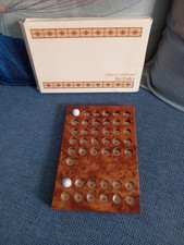 Vintage Calendario datario da scrivania Kebila Pilitzer Legno Palline