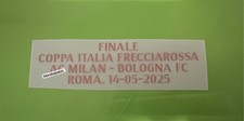 Toppa patch Scritta Finale coppa italia Milan Bologna 2025 oro
