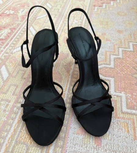 Sandali zara raso nero - nero, con