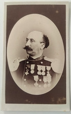 Militari: Ufficiale di Stat Maggiore (?) foto Puppo, cdv Milano  1871 ca.