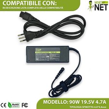 Alimentatore compatibile con Sony VAIO VGN-FZ140E VPCZ112GX 19,5V 4,7A 90W