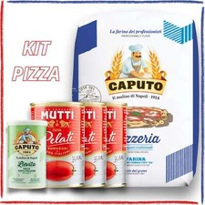 KIT PIZZA - Farina Pizzeria 5kg + Lievito Caputo 100g + 3 Latte di Pelati Mutti 