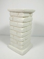 Colonna in Gesso Cm 5,5x6x11h Mattoni Tempio Scenografia per Presepe