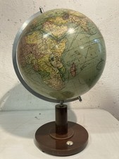 Antico Mappamondo Con bussola 52 Cm