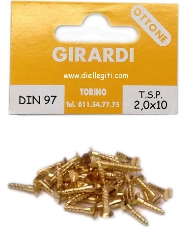 Vite legno ottone - a,