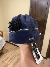 Cappello berretto lana blu navy nuovo con etichette unisex invernale verde Northern Wear taglia L