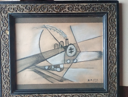 Disegno futurista treno - disegno,