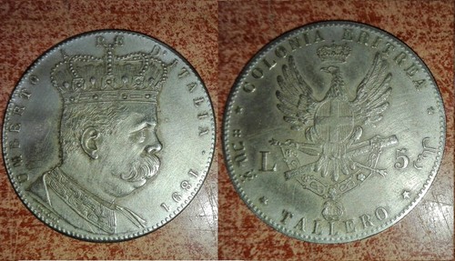 Umberto tallero 5 lire - 1°,