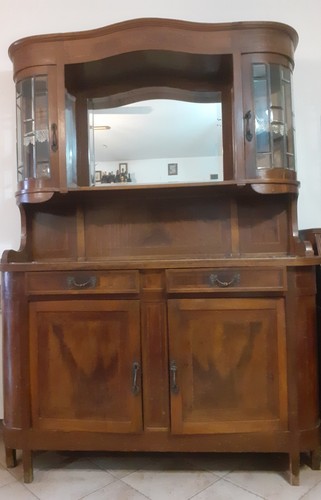 Credenza antica doppio corpo - credenza,