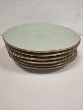 Set di 6 Piatti in Ceramica di Colore Verde Chiaro Lavorati a Mano "Novita"