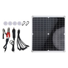 Kit Pannello Solare Alta Conversione 50W per Manutenzione Batteria 12 Volt Barca