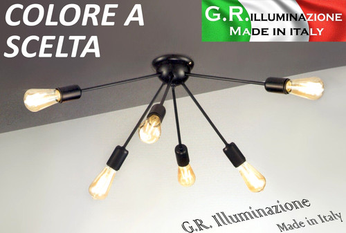 Plafoniera moderna luci nero - plafoniera,