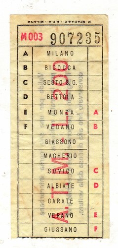 Biglietto ticket tram - tram,