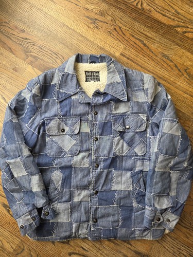 Giacca sherpa patchwork - patchwork, denim