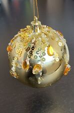 SET 5 PALLE DI NATALE 6780186 SFERE COLOR ORO IN VETRO 8CM