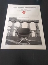 1964 SEDIA 1110 AMEDEO CASSINA MOBILI DESIGN ANGELO MANGIAROTTI VINTAGE AD