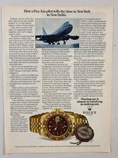 Pubblicità Vintage ROLEX GMT Master Oro 18 Kt Anni 70 Seventies Orologio Gold
