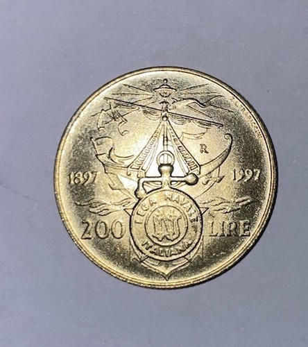Moneta 200 lire anniversario - moneta,
