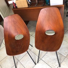 COPPIA DI SEDIE DESIGN MEDEA-VITTORIO NOBILI FRATELLI TAGLIABUE-1955