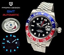 PAGANI Design PD-1662 GMT automatico PEPSI vetro zaffiro Jubiband mai usato con scatola originale