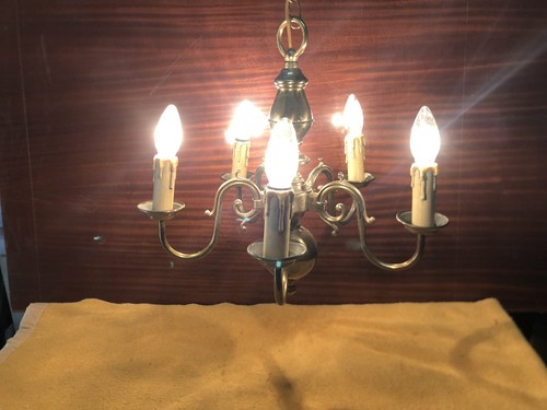 Lampadario ottone vintage - lampadario, 5