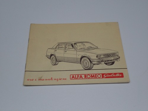 Alfa romeo giulietta libretto - alfa,