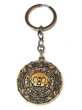 Pirati dei Caraibi Portachiavi Medaglione D'Oro Azteco Cortez Jack Sparrow Perla