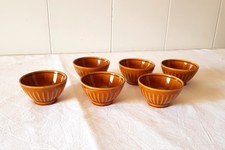 SET 6 ciotole piccole scodelle Vintage anni '70 in ceramica lavorata