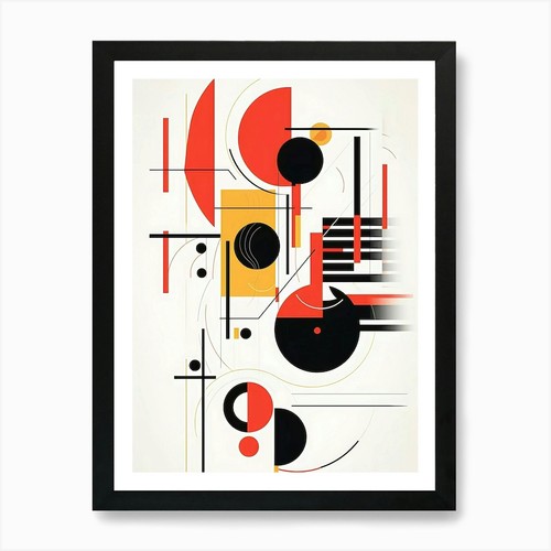 Quadro astratto bauhaus stampa - astratto,