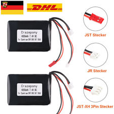 2 batterie 7,4 V Lipo 4000 mAh connettore JST JR per trasmettitore Spektrum DX9 DX8 DX7 DX6E