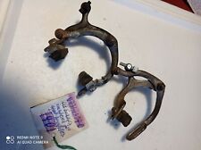 VECCHIA COPPIA PINZE FRENO ACCIAIO NO MARCA FRENI BICI VINTAGE
