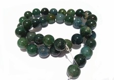 1filo/38pz perline pietre di agata muschiata naturale tondo liscio 10mm bijoux