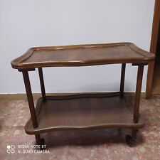 Carrellino in legno marrone chiaro  - sagomato  -epoca  700 