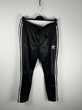 Adidas Pantaloni Lucidi Women Bianco Nero Taglia L Donna Trousers Sweatpant