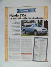 CARTE FICHE AUTO HONDA CR-V