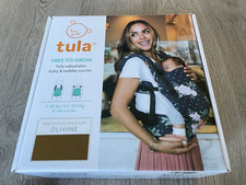 NUOVO in scatola Tula Free-to-Grow Marsupio per neonati e bambini - 0-4 anni, in Olivina