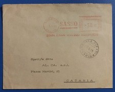 1962 AMR - ditta SASSO - Boara Pisani (Padova) - affrancatura meccanica rossa