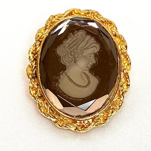 Spilla vintage cammeo oro