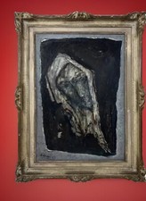 ? ANTONIO MANZONI 1922-1987 ??Tecnica mista su tela 1975  No Antonio Ligabue