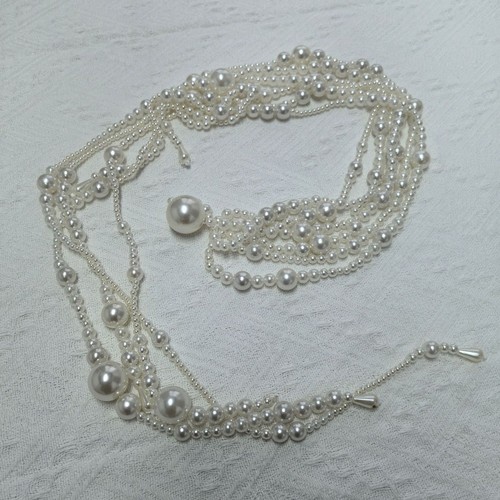 Collana perle lunga donna - collana,