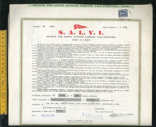 Certificato azionario azione - azionario,