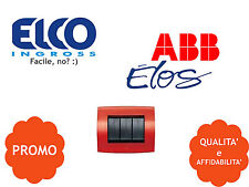 PLACCA SOFT TECN 6 POSTI COLORE ROSSO ABB ELOS