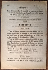 SEZZE 1886 REGIO DECRETO X