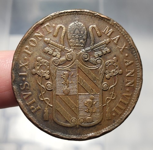 Italie 5 baiocchi 1854 r - baiocchi,